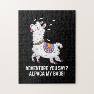 Adventure You Say? Alpaca My Bags Jigsaw Puzzle