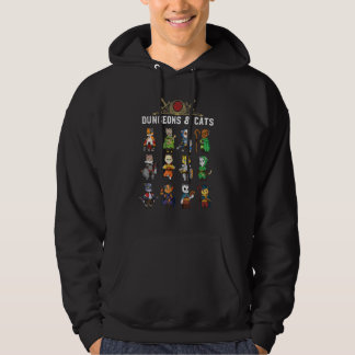 Adventurer Cats Rpg D20 Fantasy Tabletop Roleplayi Hoodie