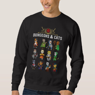 Adventurer Cats Rpg D20 Fantasy Tabletop Roleplayi Sweatshirt