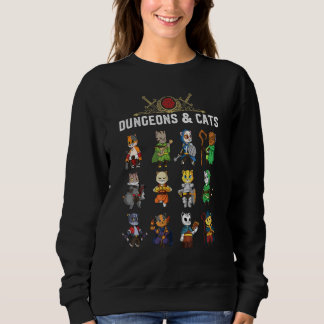 Adventurer Cats Rpg D20 Fantasy Tabletop Roleplayi Sweatshirt