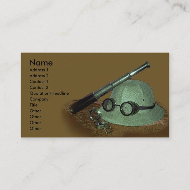 Adventurer Profile Card (Front)