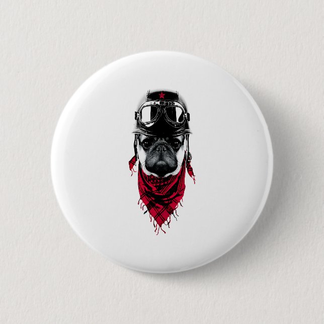 Adventurer Pug  Button (Front)