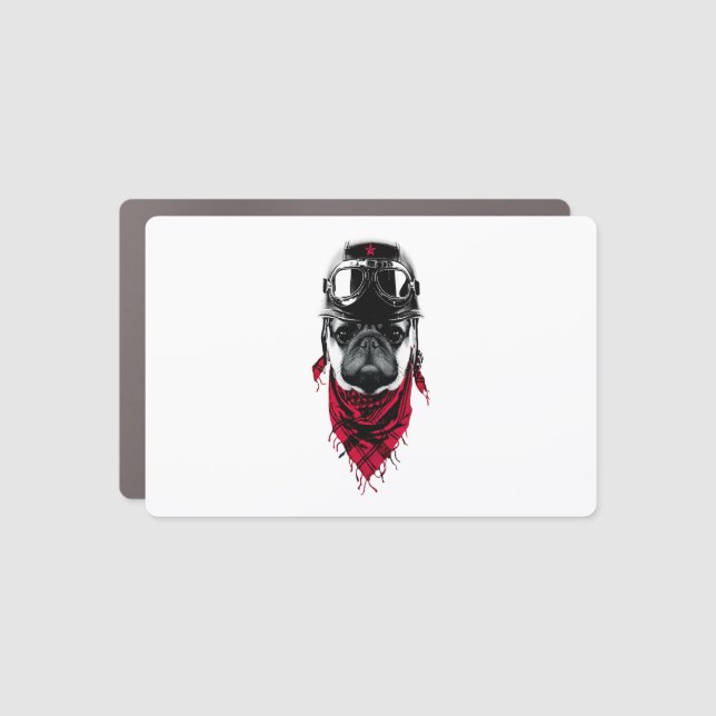 Adventurer Pug  Car Magnet (Front)