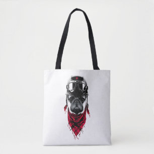 Adventurer Pug Tote Bag