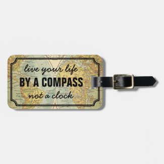 Adventurer Quote World Map Personalized Luggage Tag