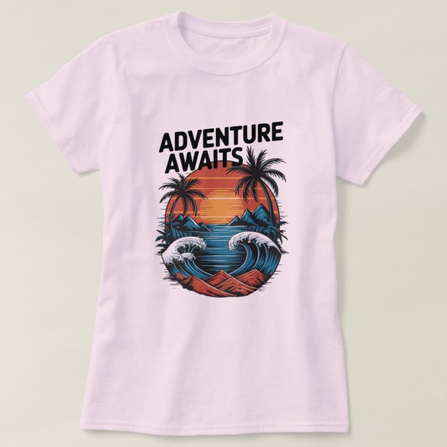 Adventures Await: Bold Exploration T-Shirt Design (Design Front)