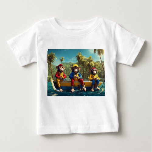 Adventures Await Cartoon Kid Crew  Baby T_Shirt