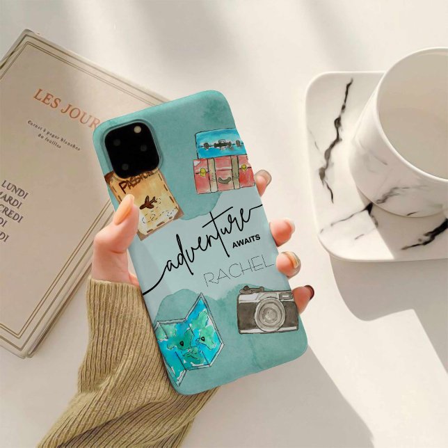 Adventures Await Watercolor Case-Mate iPhone Case (Creator Uploaded)