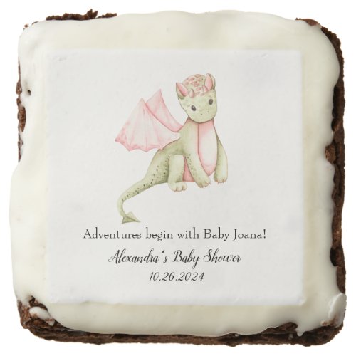 Adventures begin with Baby Dragon Baby Shower  Brownie