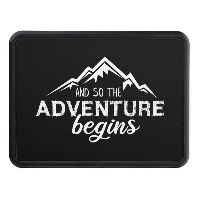 adventures begins hitch cover (Front)