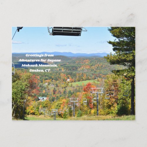 Adventures for Anyone Mohawk Mountain CT Postcard