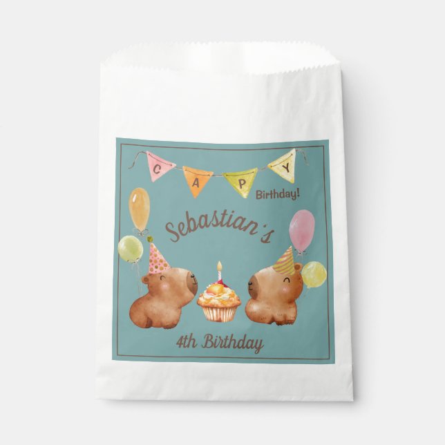 Adventures in Capyland Favor Bag (Front)