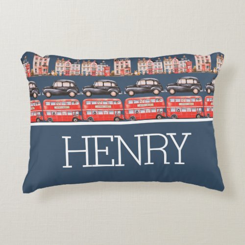 Adventures In London Town Personalized  Accent Pillow
