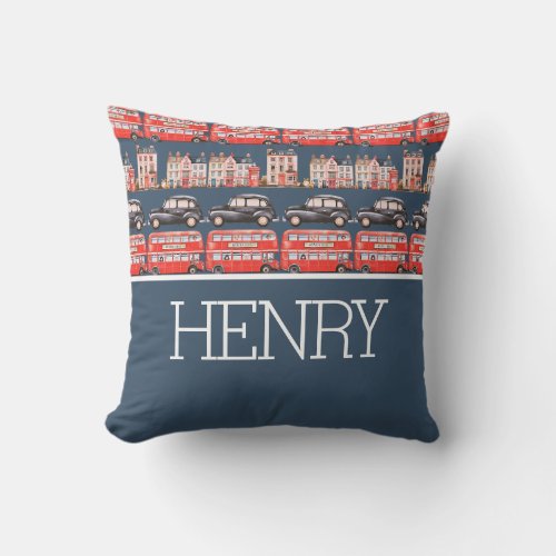 Adventures In London Town Personalized Throw Pillow