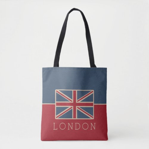 Adventures In London Town Personalized UK Flag Tote Bag
