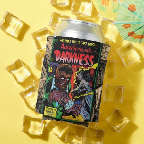 Adventures into Darkness 9 Gold Age Horror Cover Can Cooler