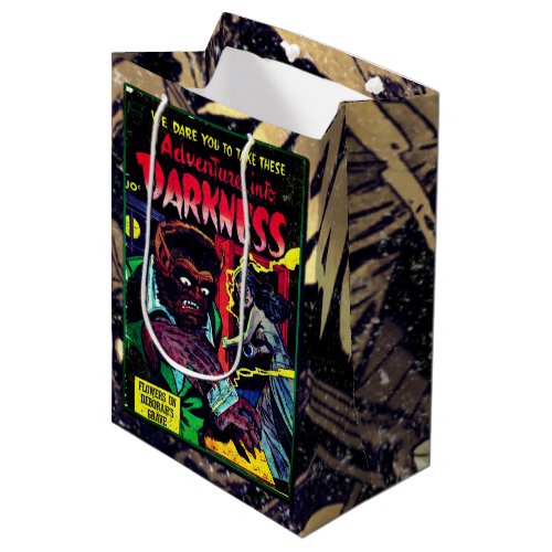 Adventures into Darkness 9 Gold Age Horror Cover Medium Gift Bag