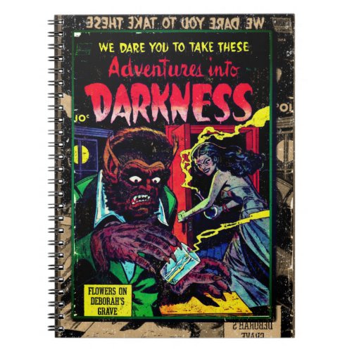 Adventures into Darkness 9 Gold Age Horror Cover Notebook