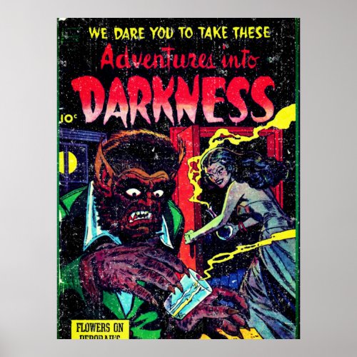 Adventures into Darkness 9 Gold Age Horror Cover Poster