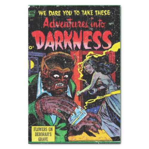 Adventures into Darkness 9 Gold Age Horror Cover Tissue Paper