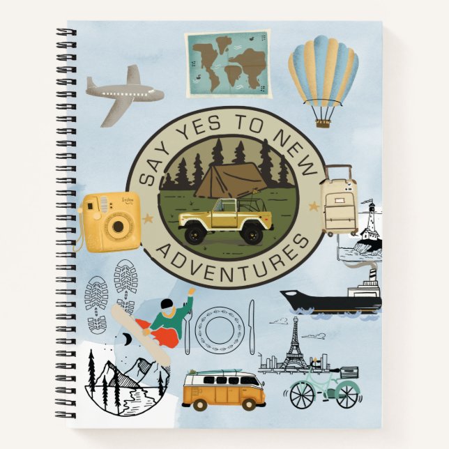 Adventures Memory Keepsake Bucket List Notebook (Front)