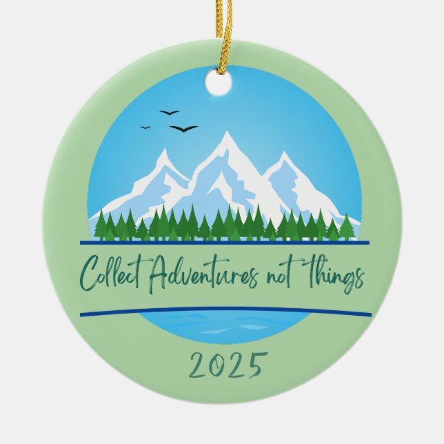Adventures Not Things Christmas Ornament  (Front)