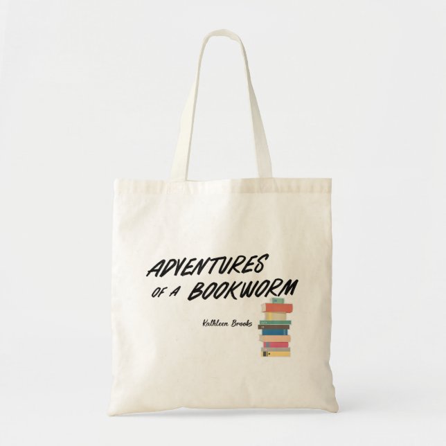 Adventures of a Bookworm Tote Bag (Front)