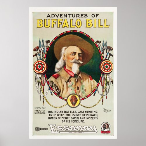 Adventures of Buffalo Bill _ Vintage 1917 poster