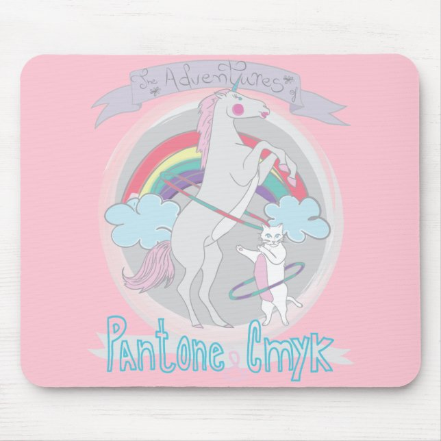 Adventures of Cmyk Mouse Pad (Front)