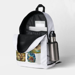 Adventures of the Little Explorer Bear – Cute Stor Printed Backpack