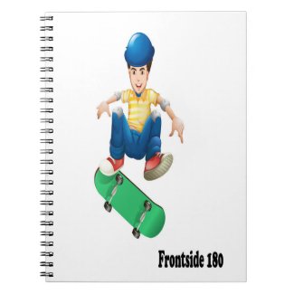 Adventures on an Alien Skateboard Frontside 180 Notebook