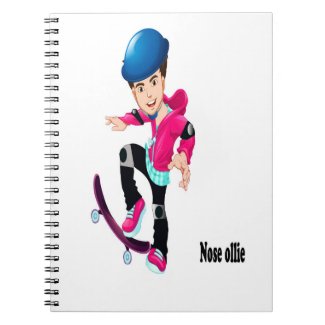 Adventures on an Alien Skateboard Nose Ollie Notebook