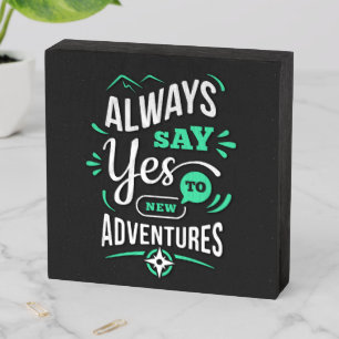 Adventures Travel Explore Wood Box Sign