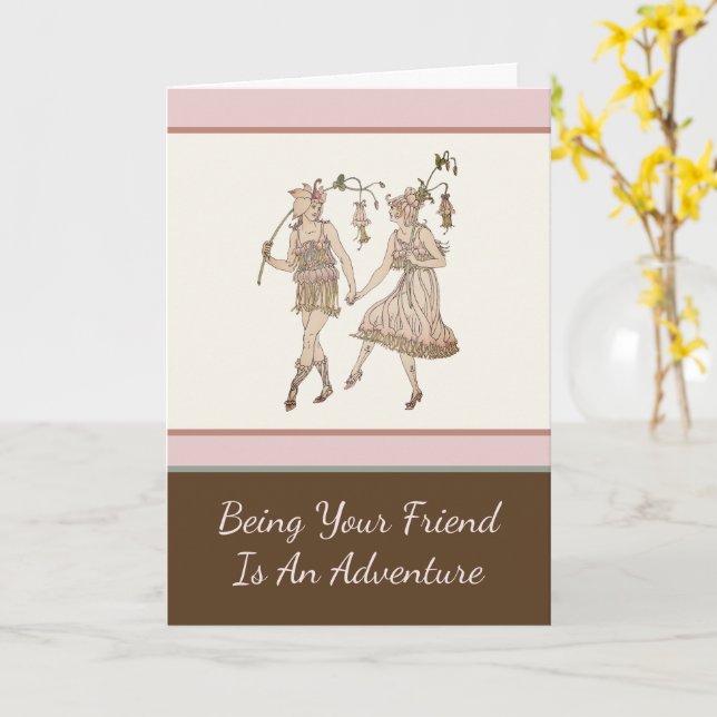 Adventuresome Friend Shakespeare Garden Valentine Card (Yellow Flower)