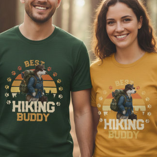 Adventurous Akita Hiker Wilderness Explorer T-Shirt