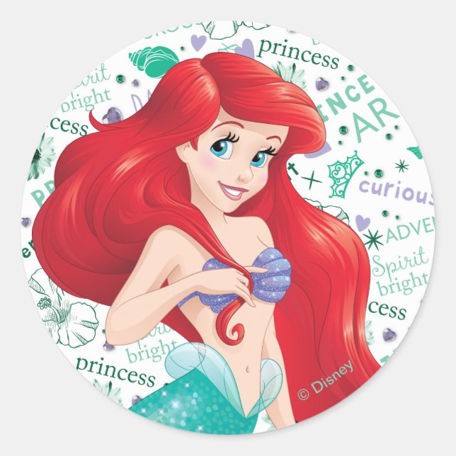 Adventurous Ariel Classic Round Sticker (Front)