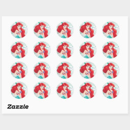 Adventurous Ariel Classic Round Sticker | Zazzle
