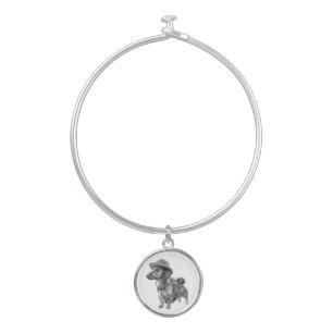 Adventurous dachshund bangle bracelet