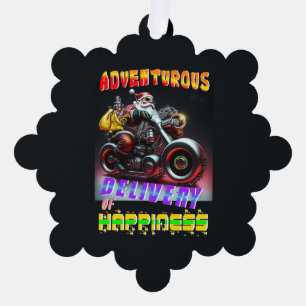 Adventurous Delivery Of Happiness Ornament Card