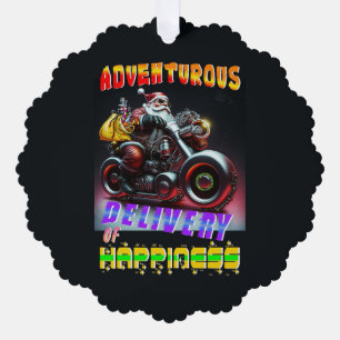 Adventurous Delivery Of Happiness Ornament Card