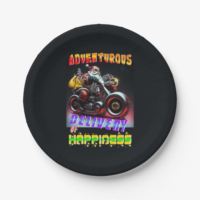 Adventurous Delivery Of Happiness Paper Plates (Front)