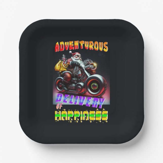 Adventurous Delivery Of Happiness Paper Plates (Front)