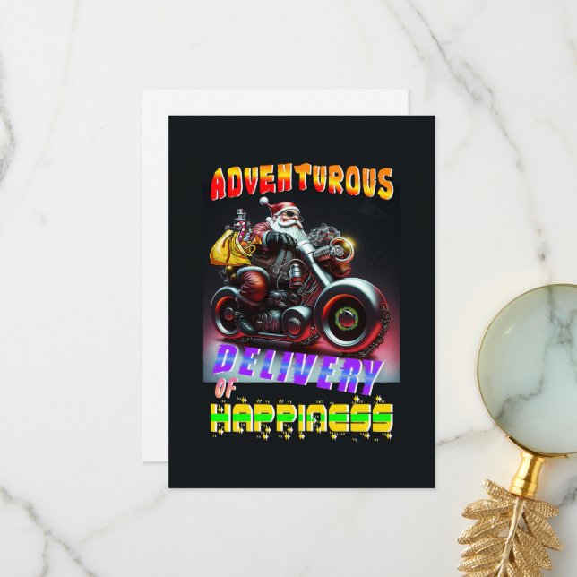 Adventurous Delivery Of Happiness Thank You Card (Front/Back In Situ)