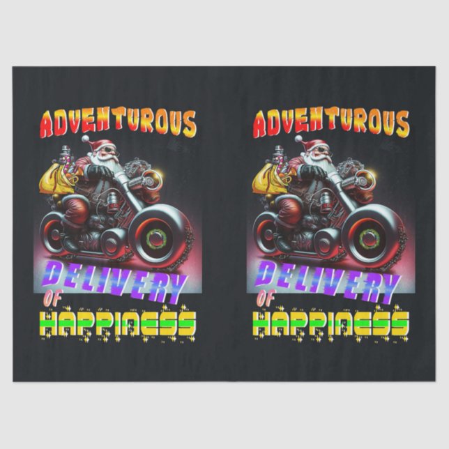 Adventurous Delivery Of Happiness Tissue Paper (Front)