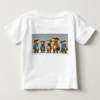 Adventurous Dino Explorers in Style Baby T-Shirt