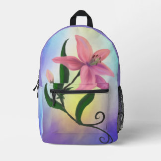 Adventurous Lily Printed Backpack