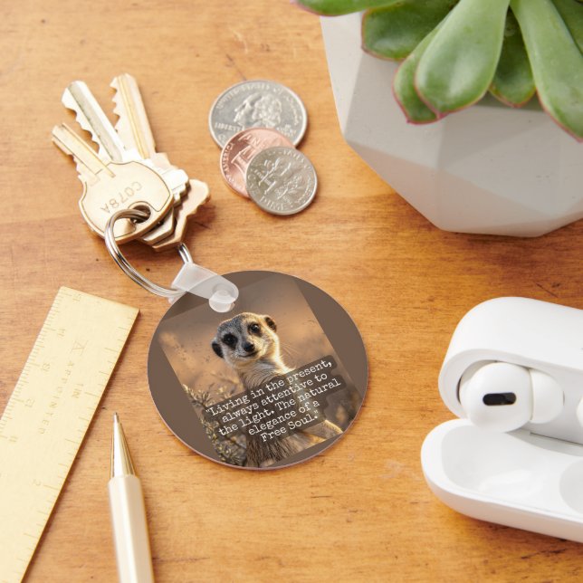 Adventurous Meerkat Living Keychain (Desk)
