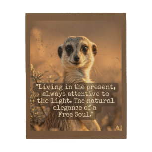 Adventurous Meerkat Living Wood Wall Art