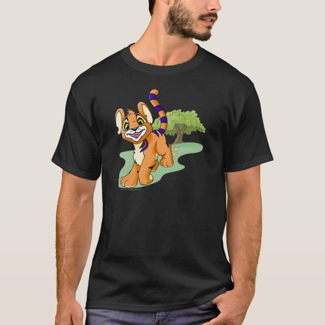 Adventurous orange Kougra on Mystery Island T-Shirt (Front)