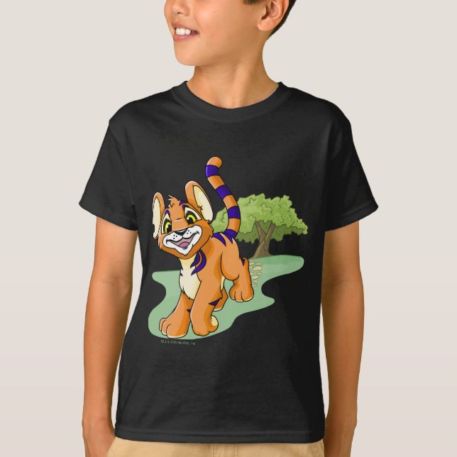 Adventurous orange Kougra on Mystery Island T-Shirt (Front)